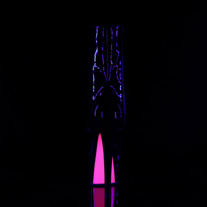 【PLEASER】SKY-1020TT シューズ Blk Pat/Blk-Neon H. Pink【取寄】