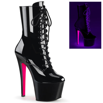 【PLEASER】SKY-1020TT シューズ Blk Pat/Blk-Neon H. Pink【取寄】