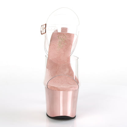 【PLEASER】SKY-308 シューズ Clr/Rose Gold Chrome【取寄】