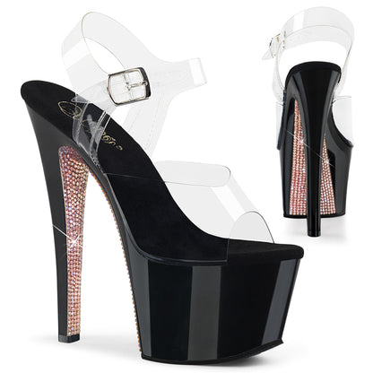 【PLEASER】SKY-308CRS シューズ Clr/Blk-Champagne AB RSTN【取寄】
