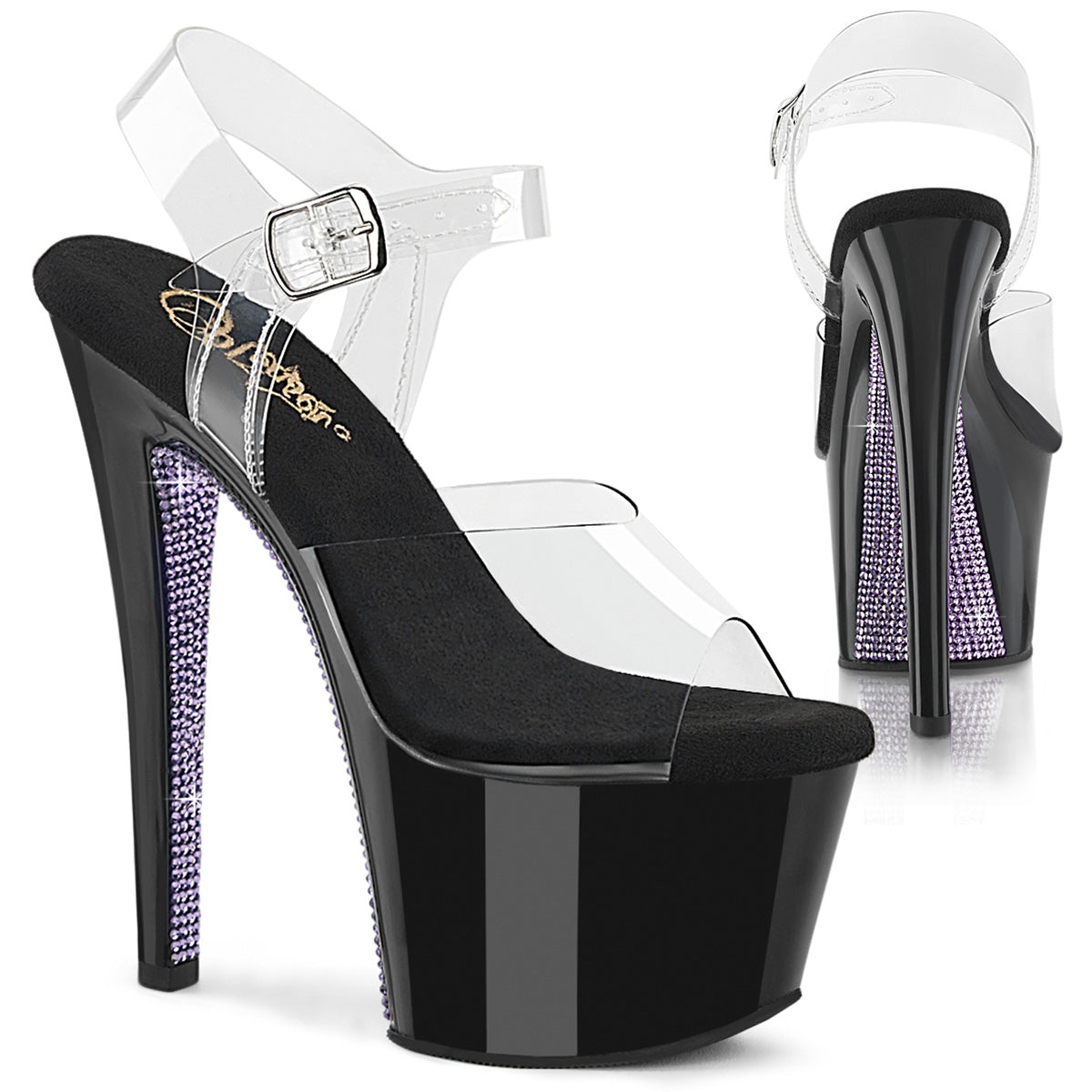 【PLEASER】SKY-308CRS シューズ Clr/Blk-Lavender RS【取寄】