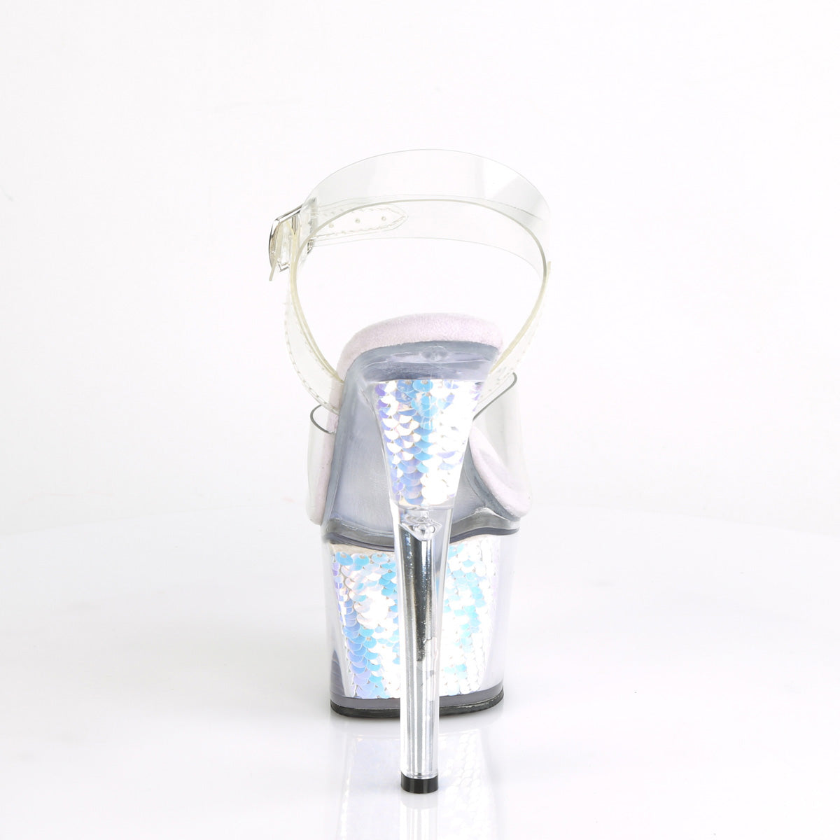 【PLEASER】SKY-308MC シューズ Clr/Lavender Hologram Inserts【取寄】