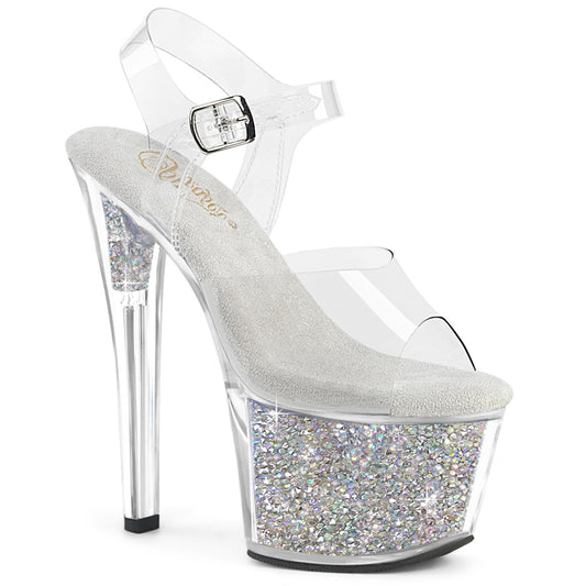 【PLEASER】SKY-308RSI プラットフォームシューズ Clr/Clr-Slv AB RS【取寄】