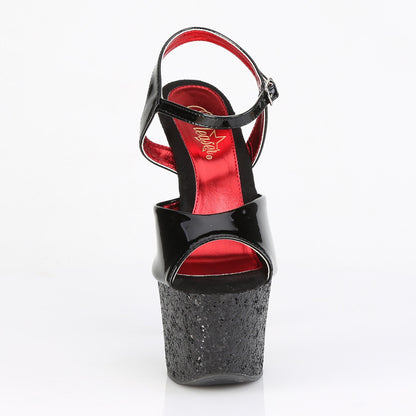 【PLEASER】SKY-309 シューズ Blk Pat/Blk Glitter【取寄】