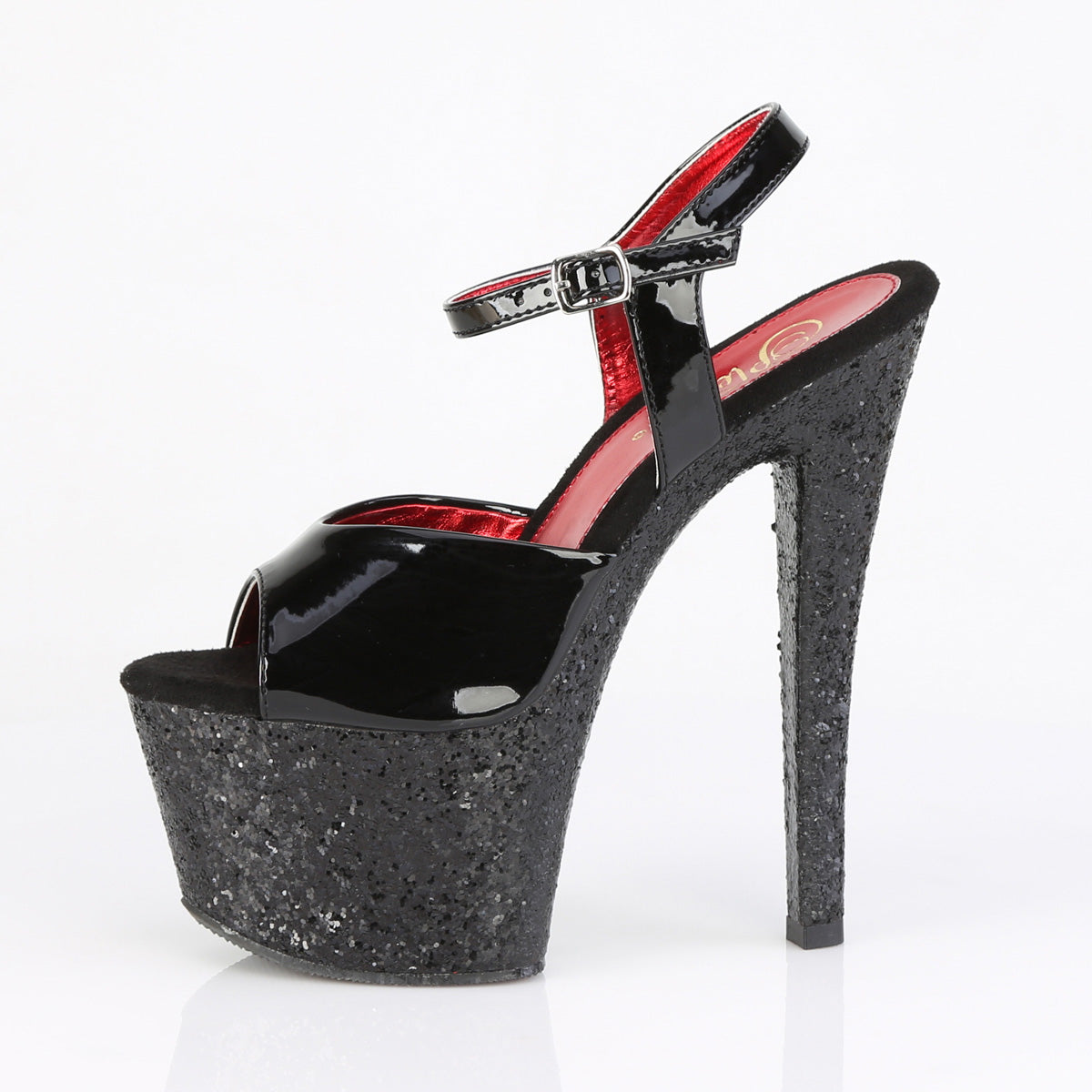 【PLEASER】SKY-309 シューズ Blk Pat/Blk Glitter【取寄】