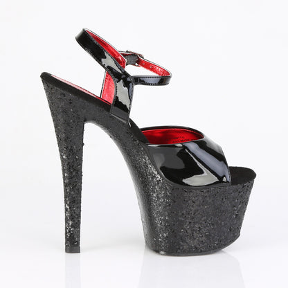 【PLEASER】SKY-309 シューズ Blk Pat/Blk Glitter【取寄】