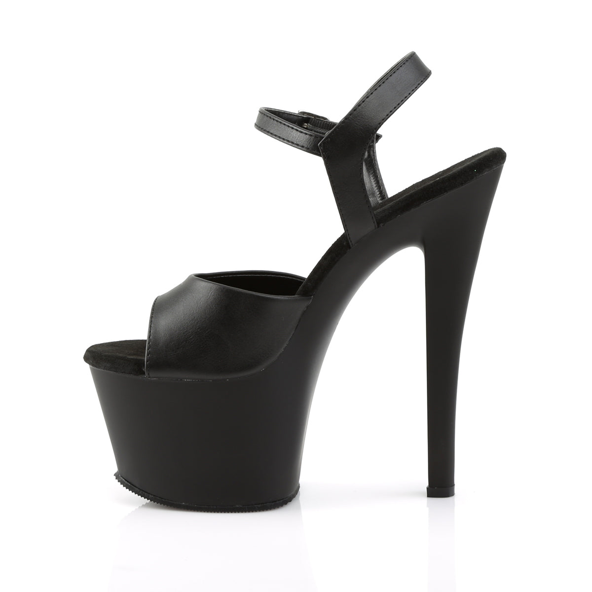 【PLEASER】SKY-309 シューズ Blk Faux Leather/Blk Matte【取寄】