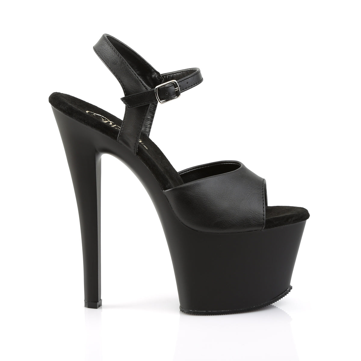 【PLEASER】SKY-309 シューズ Blk Faux Leather/Blk Matte【取寄】