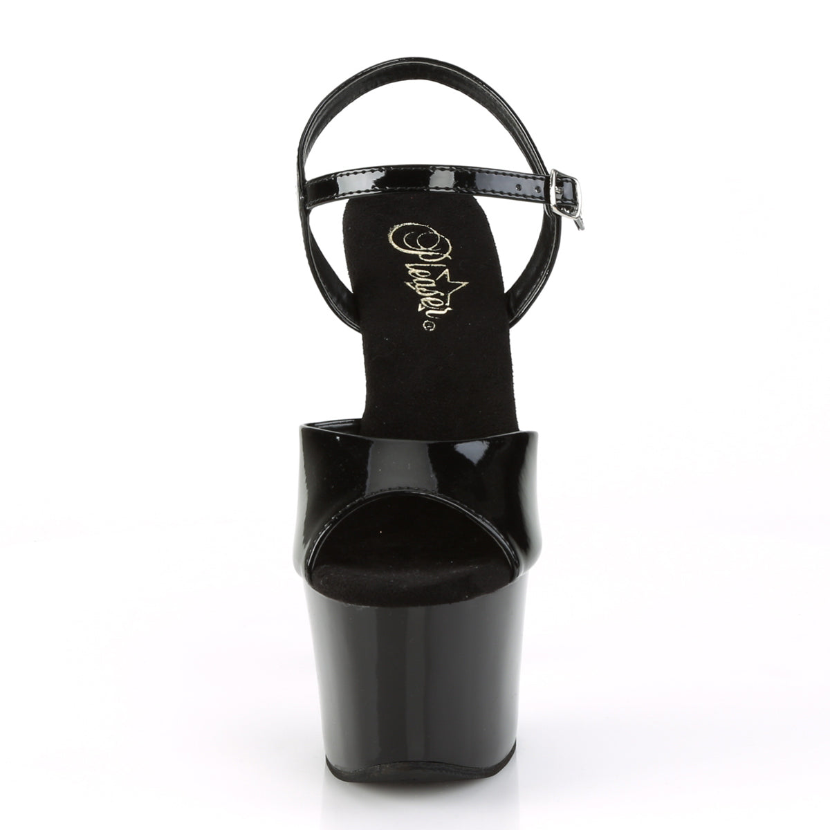 【PLEASER】SKY-309CRS プラットフォームシューズ Blk/Blk-Slv AB RSTN【取寄】