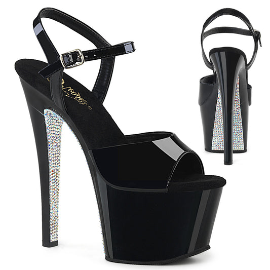 【PLEASER】SKY-309CRS シューズ Blk/Blk-Slv AB RSTN【取寄】