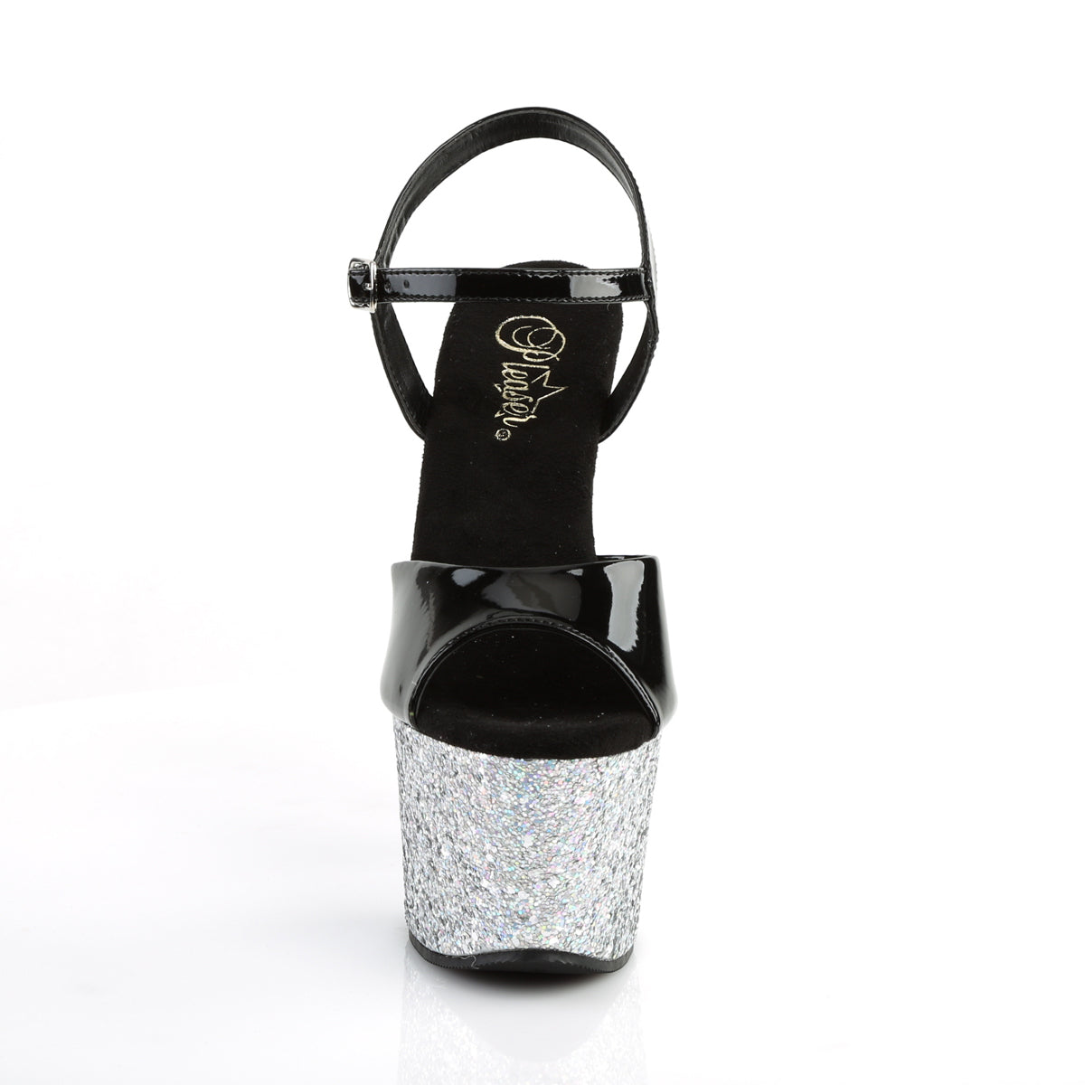 【PLEASER】SKY-309LG シューズ Blk Pat/Slv Multi Glitter【取寄】
