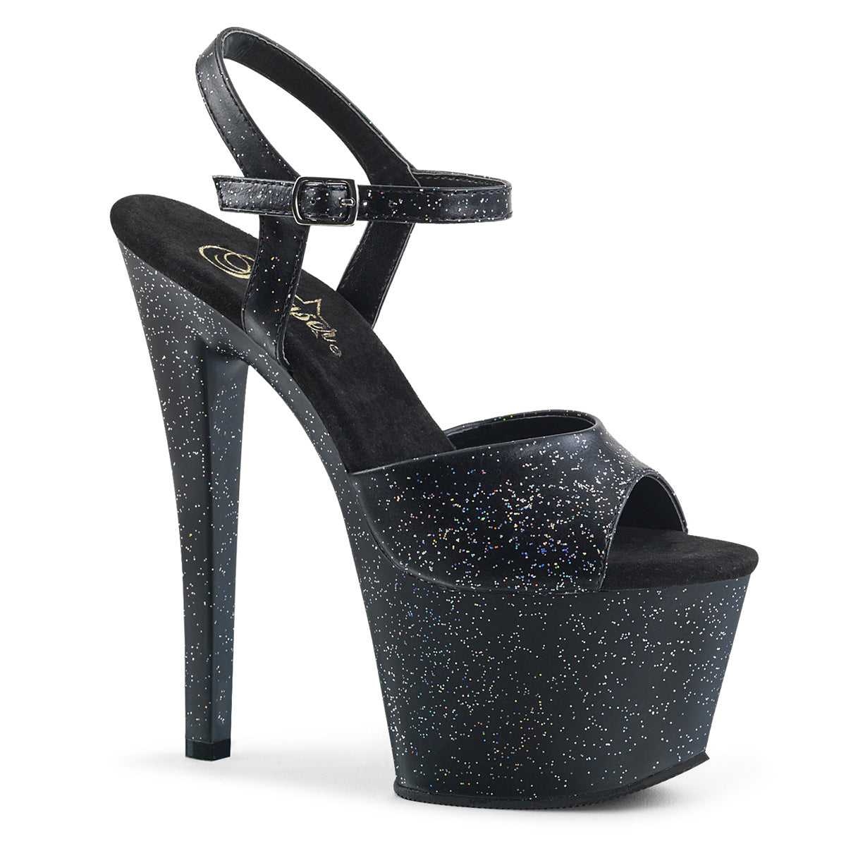 【PLEASER】SKY-309MMG シューズ Blk Faux Leather/Blk Matte【取寄】
