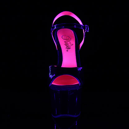 【PLEASER】SKY-309TT シューズ Blk Pat/Blk-Neon H. Pink【取寄】