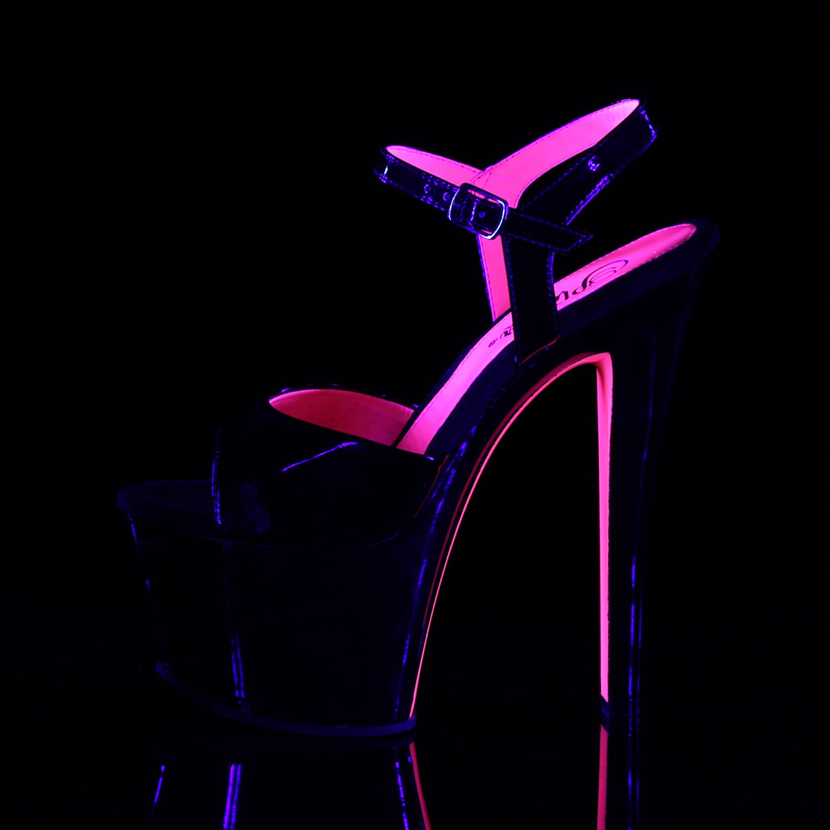 【PLEASER】SKY-309TT シューズ Blk Pat/Blk-Neon H. Pink【取寄】