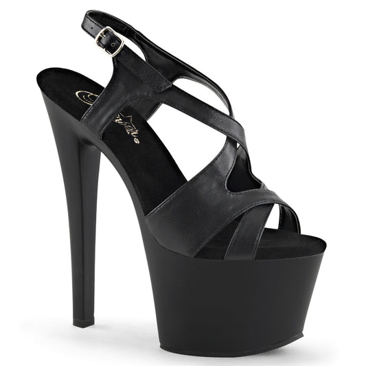 【PLEASER】SKY-330 シューズ Blk Faux Leather/Blk Matte【取寄】