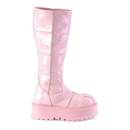 【DEMONIA】SLACKER-230 ミドルブーツ B. Pink Hologram Pat【取寄】
