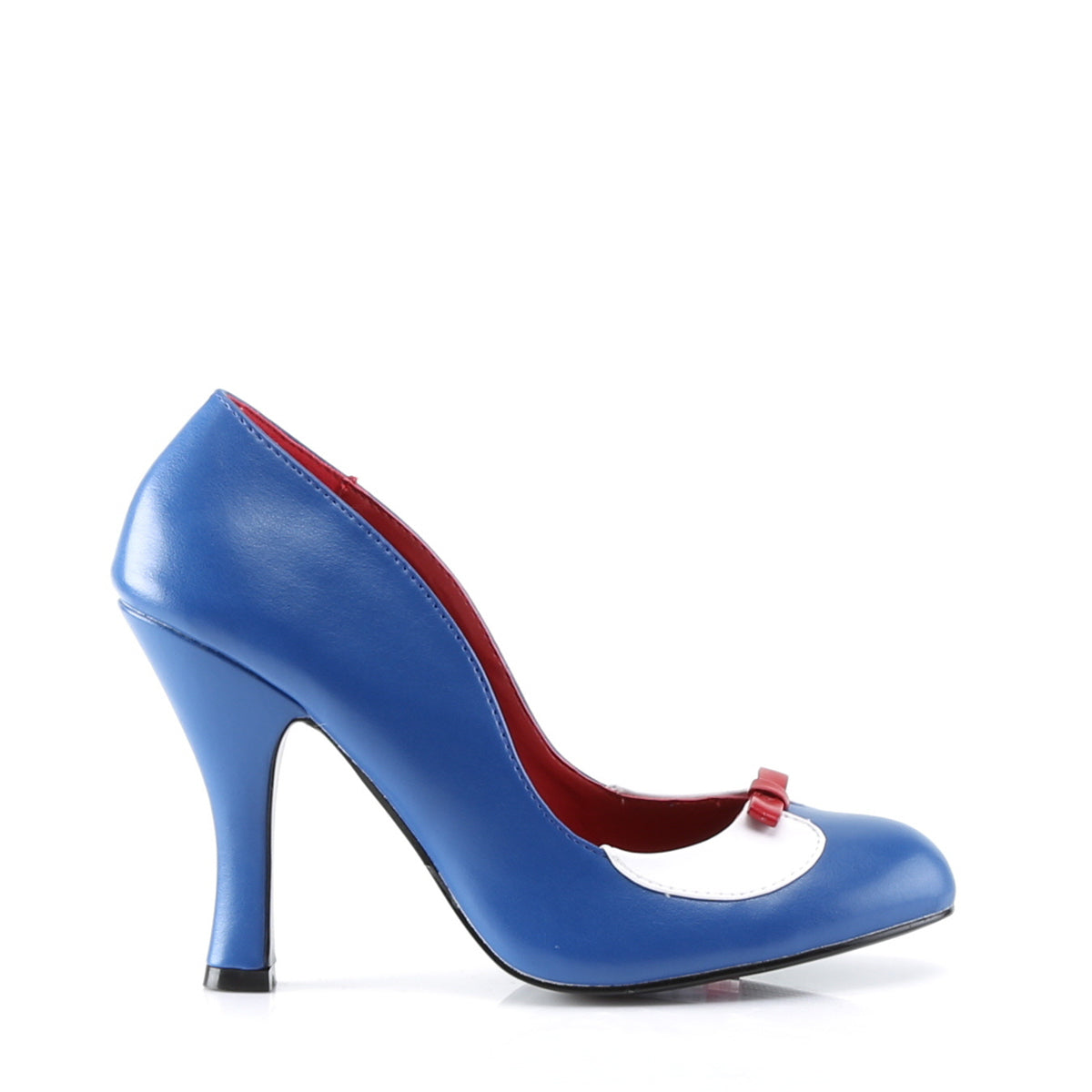【PIN UP COUTURE】SMITTEN-05 シングルソールシューズ Navy Blue-Wht Pu【取寄】