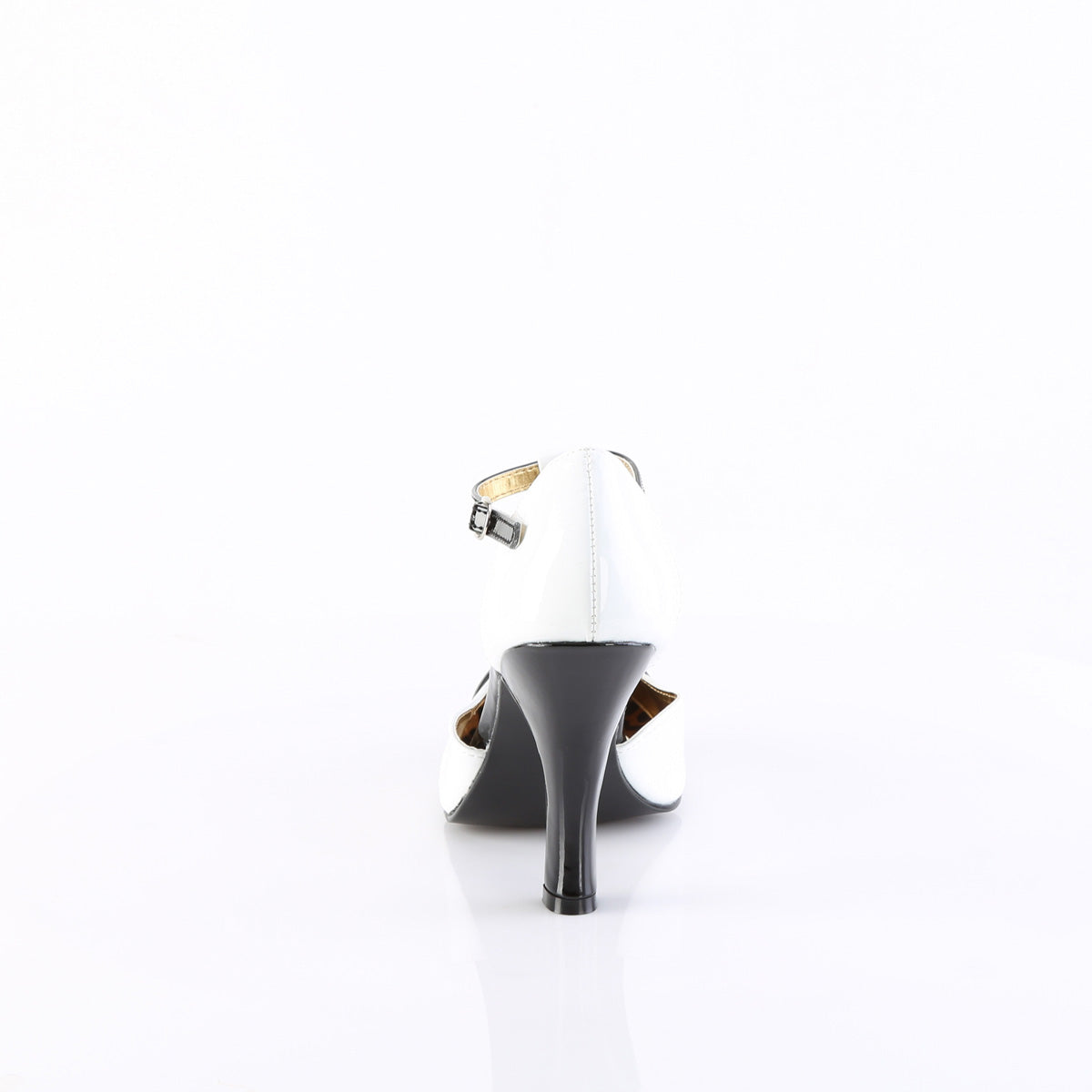 【PIN UP COUTURE】SMITTEN-10 シングルソールシューズ Wht-Blk Pat【取寄】