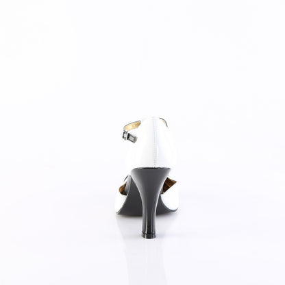 【PIN UP COUTURE】SMITTEN-10 シングルソールシューズ Wht-Blk Pat【取寄】