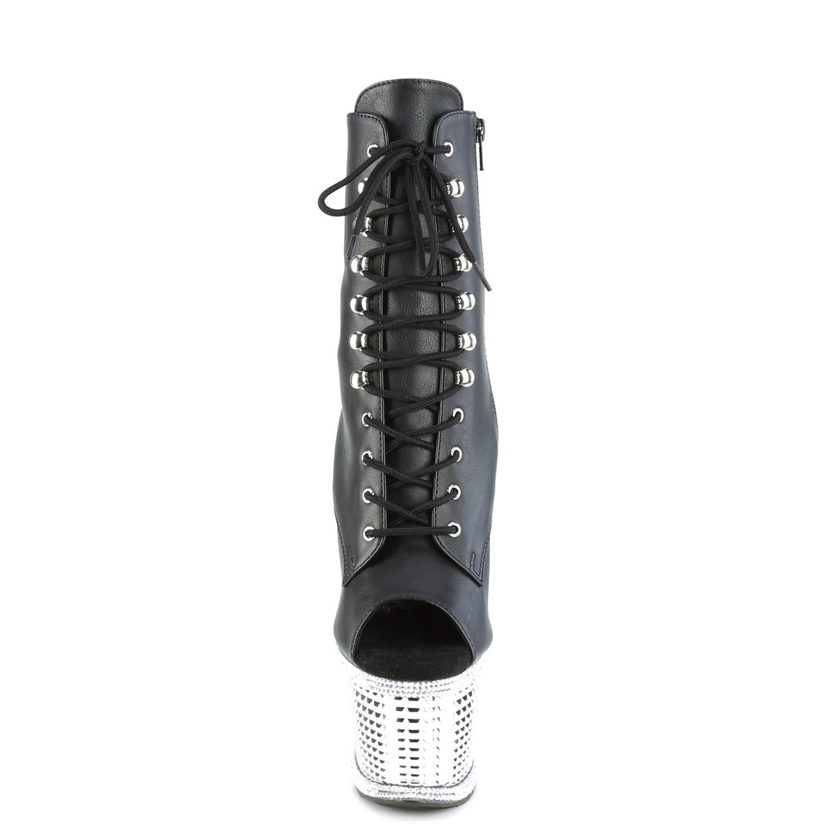 【PLEASER】SPECTATOR-1021RS シューズ Blk Faux Leather/Slv RS-Chrome【取寄】