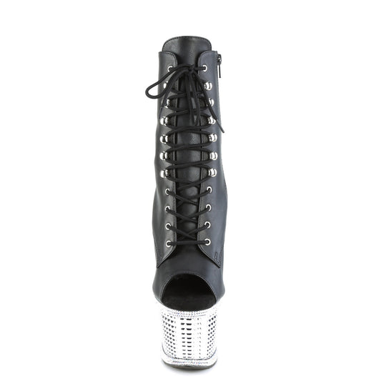 【PLEASER】SPECTATOR-1021RS シューズ Blk Faux Leather/Slv RS-Chrome【取寄】
