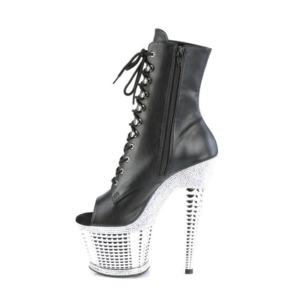 【PLEASER】SPECTATOR-1021RS シューズ Blk Faux Leather/Slv RS-Chrome【取寄】