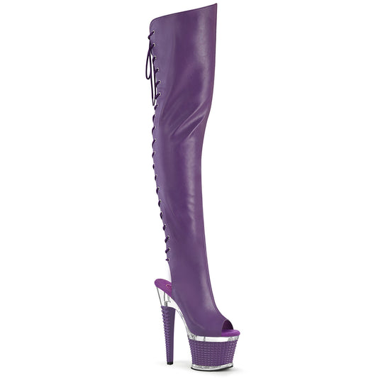 【PLEASER】SPECTATOR-3030 シューズ Purple Faux Leather/Clr-Purple Matt【取寄】