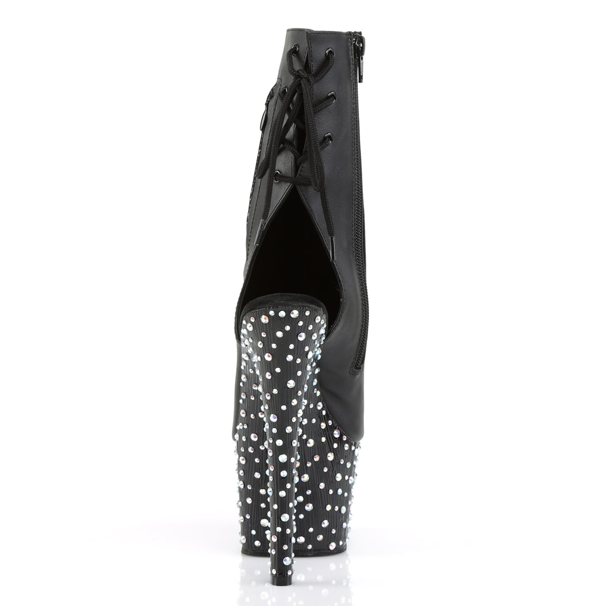【PLEASER】STARDANCE-1018-7 シューズ Blk Faux Leather/Blk-Slv Multi RS【取寄】