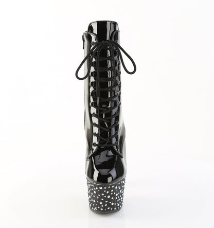 【PLEASER】STARDANCE-1020 シューズ Blk Pat/Blk-Slv Multi RS【取寄】