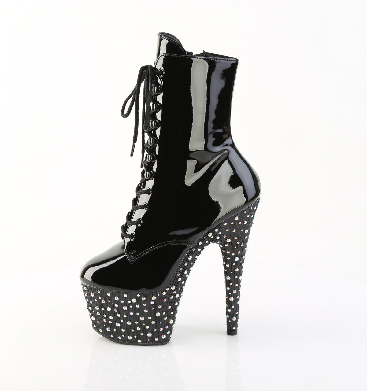 【PLEASER】STARDANCE-1020 シューズ Blk Pat/Blk-Slv Multi RS【取寄】