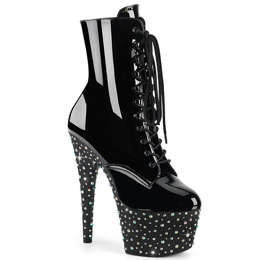 【PLEASER】STARDANCE-1020 シューズ Blk Pat/Blk-Slv Multi RS【取寄】