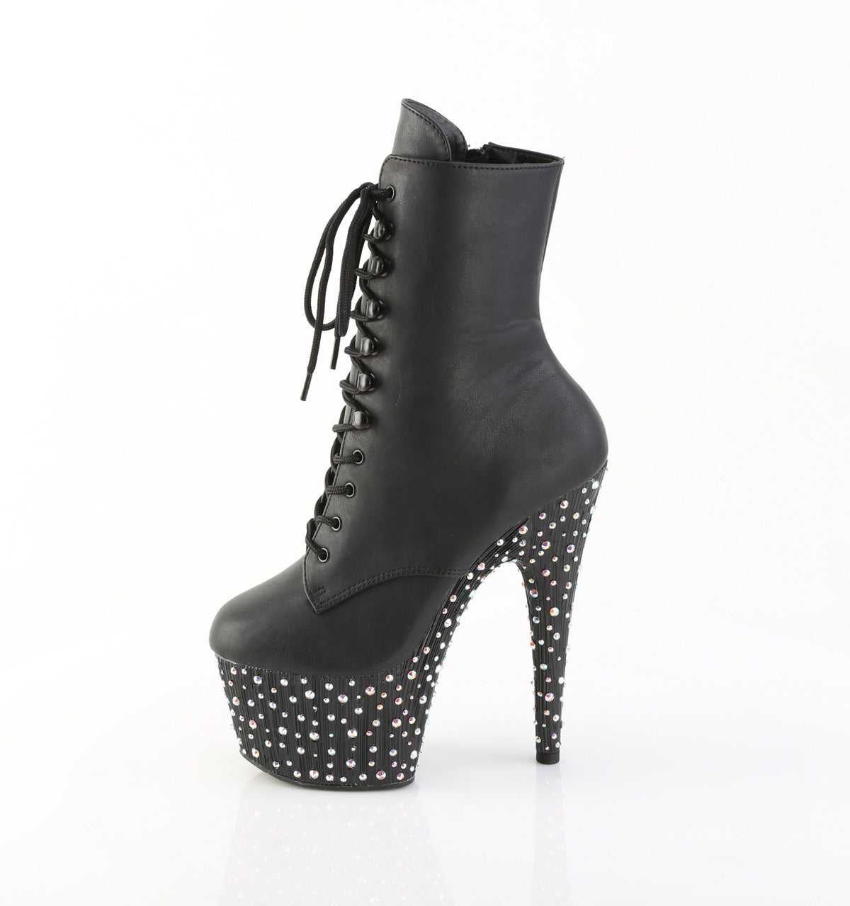 【PLEASER】STARDANCE-1020 シューズ Blk Faux Leather/Blk-Slv Multi RS【取寄】