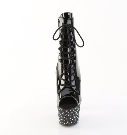 【PLEASER】STARDANCE-1021 シューズ Blk Pat/Blk-Slv Multi RS【取寄】