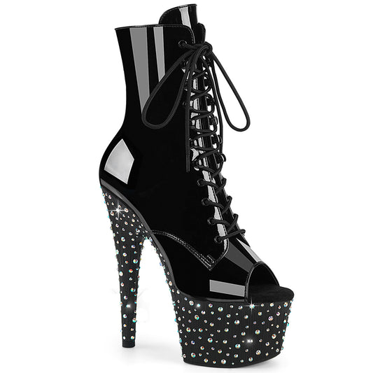 【PLEASER】STARDANCE-1021 シューズ Blk Pat/Blk-Slv Multi RS【取寄】