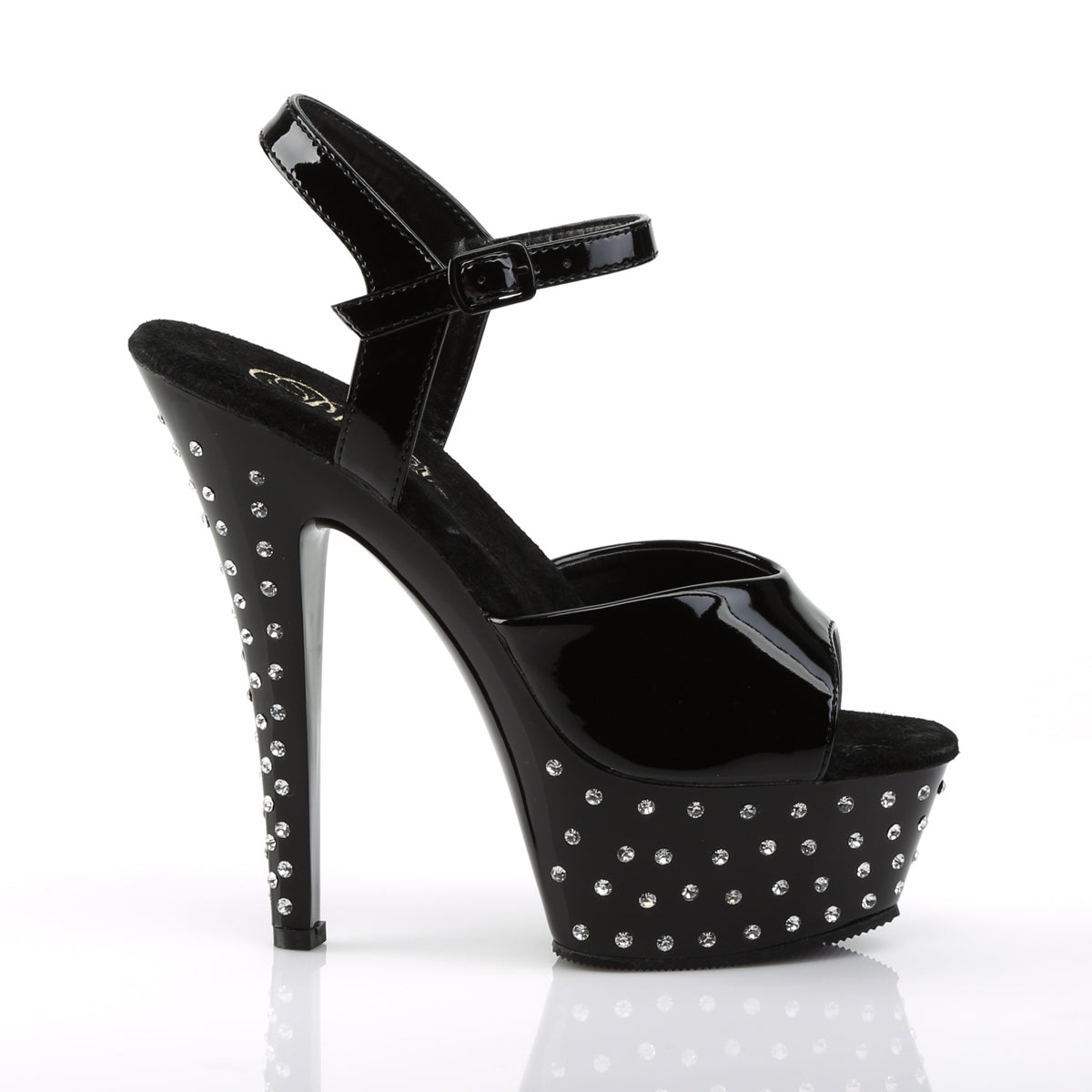 【PLEASER】STARDUST-609 シューズ Blk Pat/Blk【取寄】