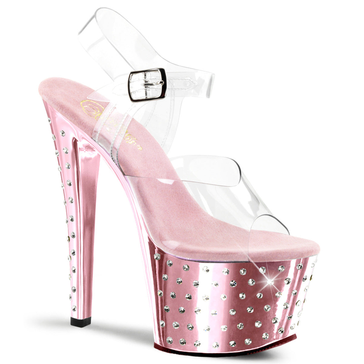 【PLEASER】STARDUST-708 シューズ Clr/B. Pink Chrome【取寄】