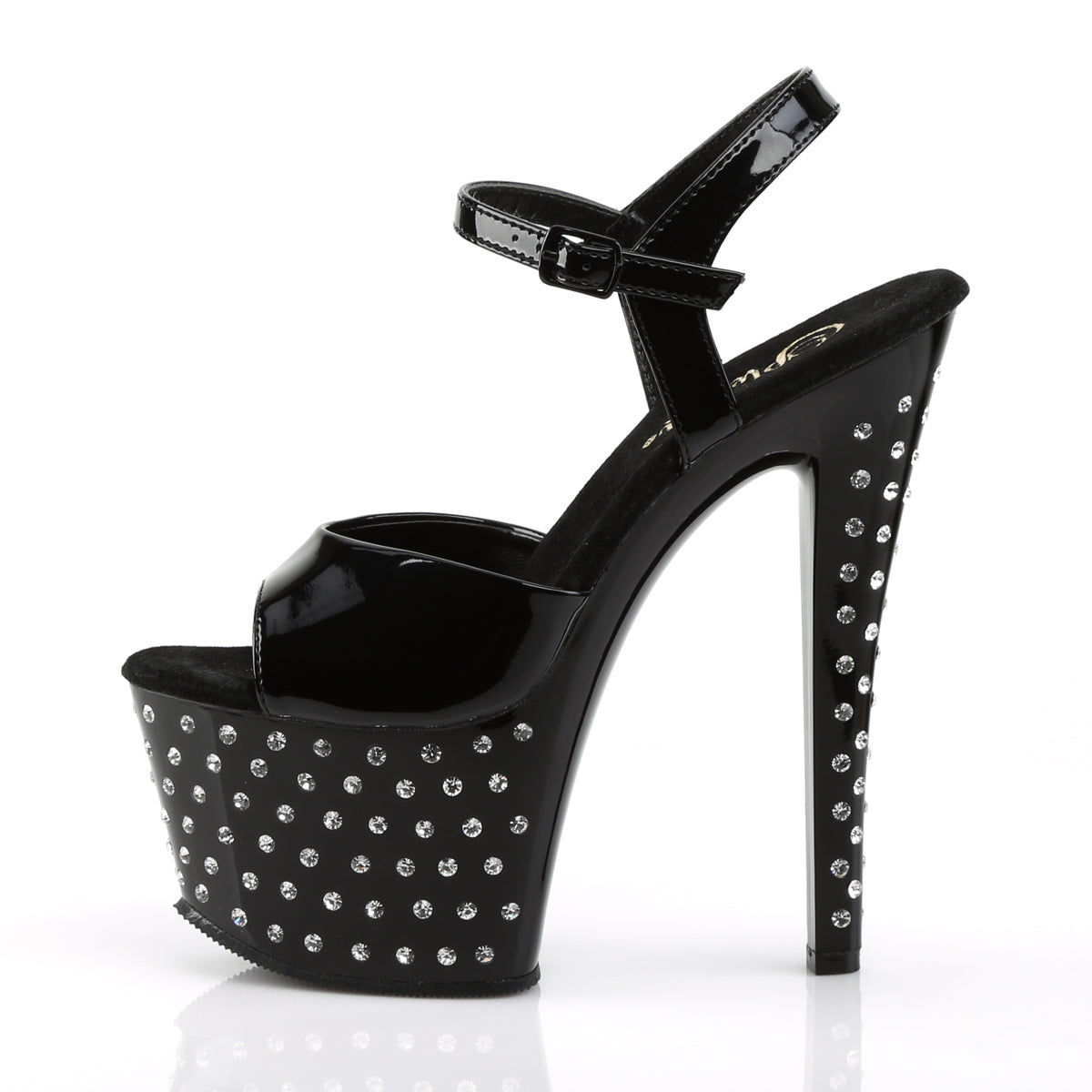【PLEASER】STARDUST-709 シューズ Blk Pat/Blk【取寄】