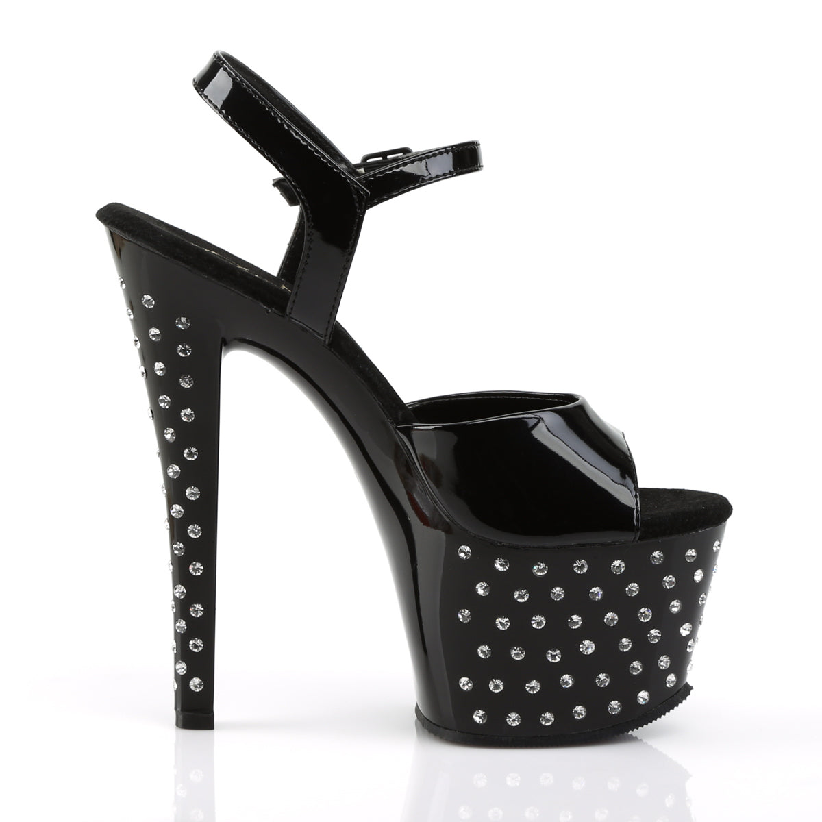 【PLEASER】STARDUST-709 シューズ Blk Pat/Blk【取寄】