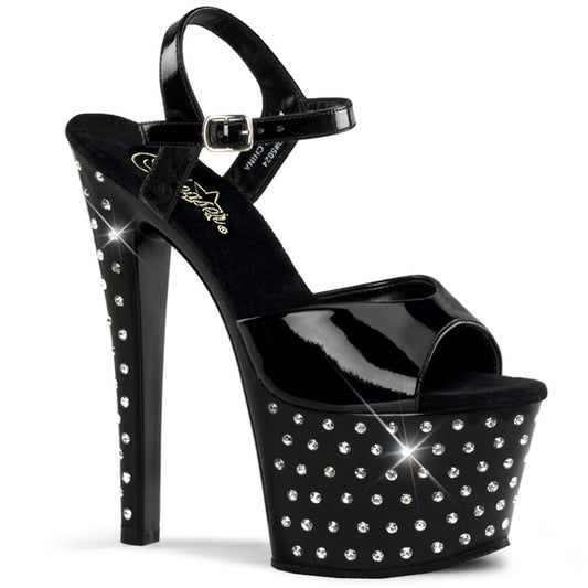 【PLEASER】STARDUST-709 シューズ Blk Pat/Blk【取寄】
