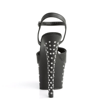 【PLEASER】STARDUST-709 シューズ Blk Faux Leather/Blk Matte【取寄】
