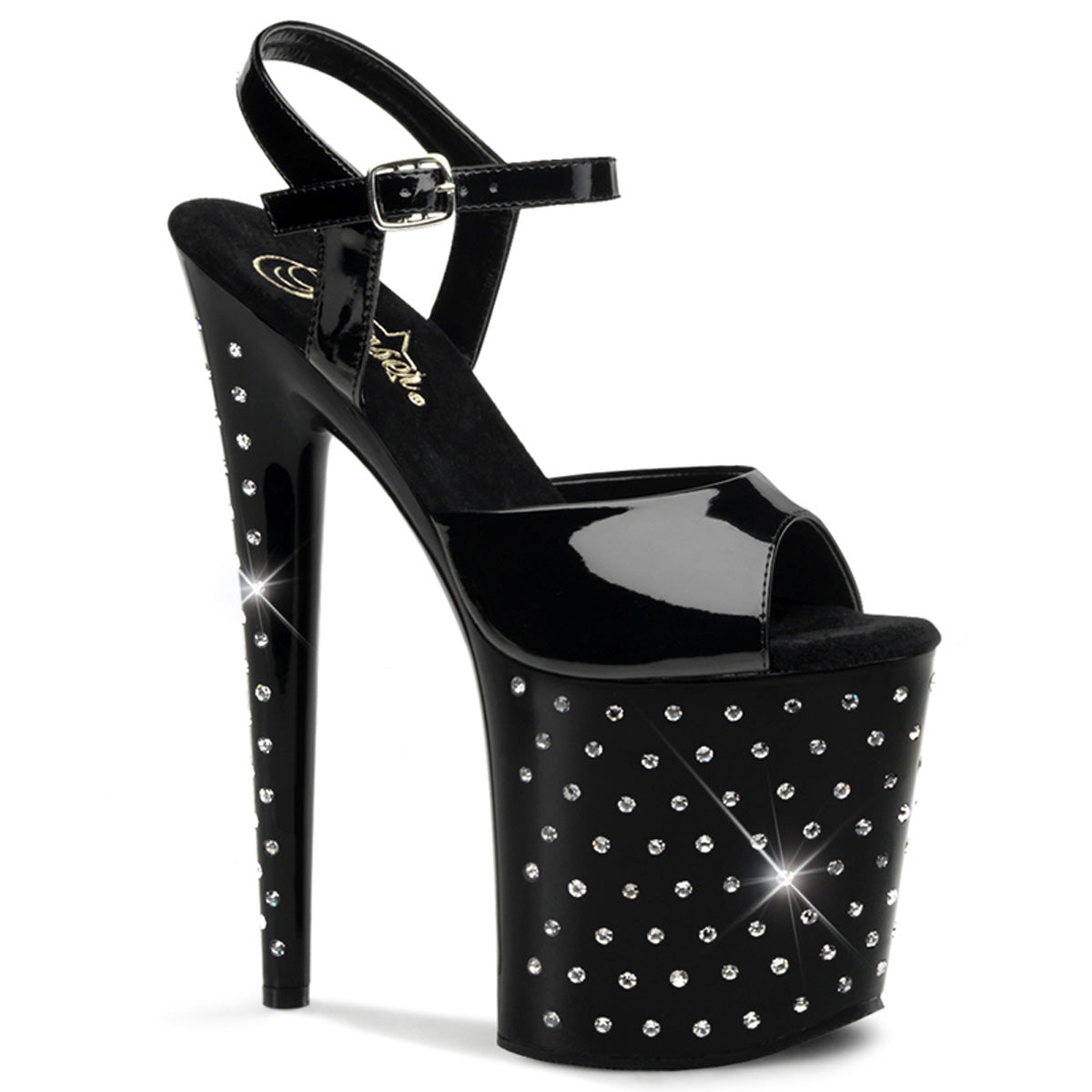 【PLEASER】STARDUST-809 シューズ Blk Pat/Blk【取寄】