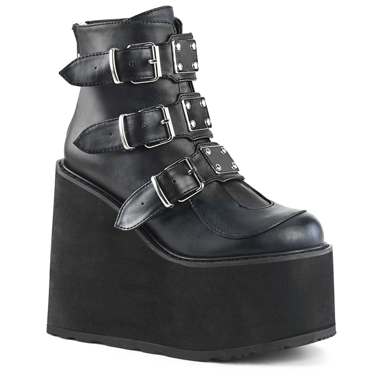 【DEMONIA】SWING-105 アンクルブーツ Blk Vegan Leather【取寄】