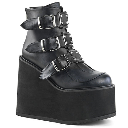 【DEMONIA】SWING-105 アンクルブーツ Blk Vegan Leather【取寄】