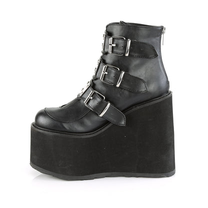 【DEMONIA】SWING-105 アンクルブーツ Blk Vegan Leather【取寄】