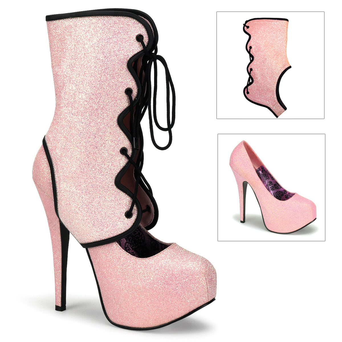【BORDELLO】TEEZE-31G シューズ B. Pink Mini Gltr【取寄】