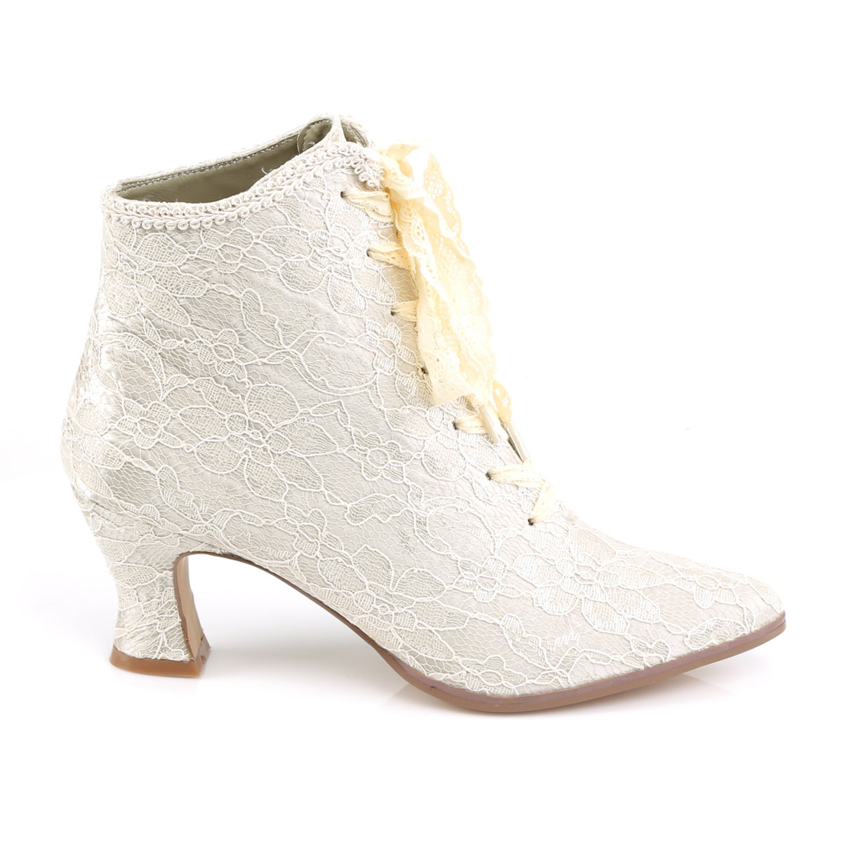 【FABULICIOUS】VICTORIAN-30 ブーツ Champaign Satin-Lace【取寄】