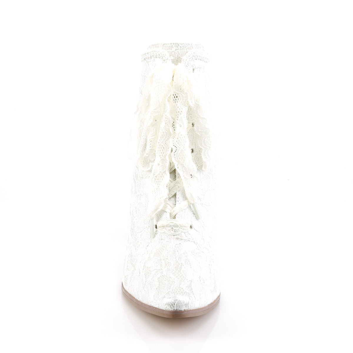 【FABULICIOUS】VICTORIAN-30 ブーツ Ivory Satin-Lace【取寄】