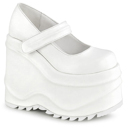 【DEMONIA】WAVE-32 ヒール Wht Vegan Leather【取寄】
