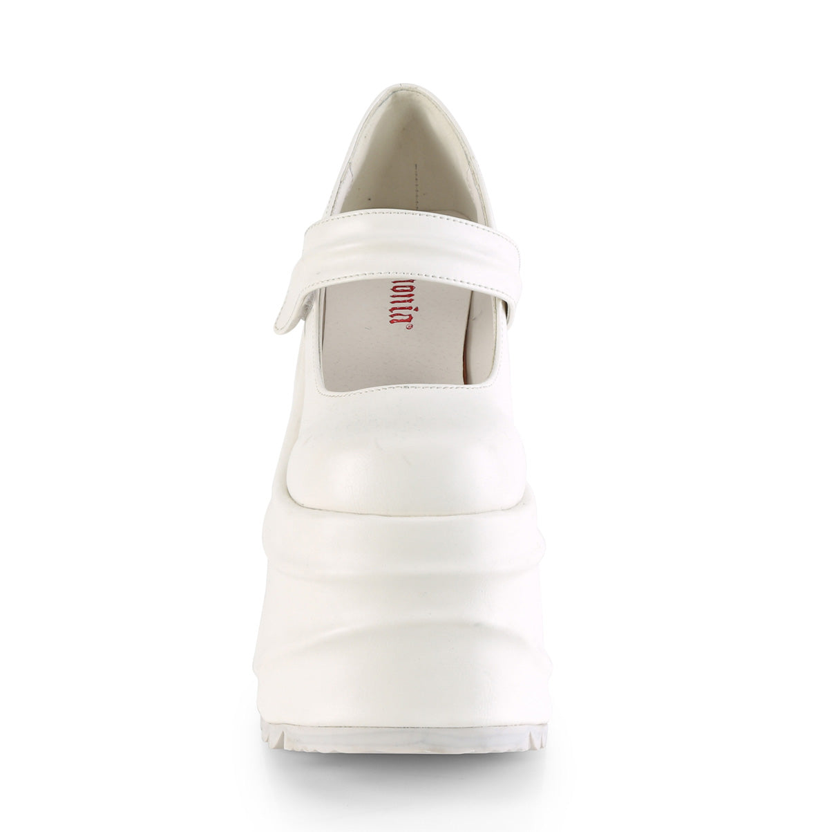 【DEMONIA】WAVE-32 ヒール Wht Vegan Leather【取寄】