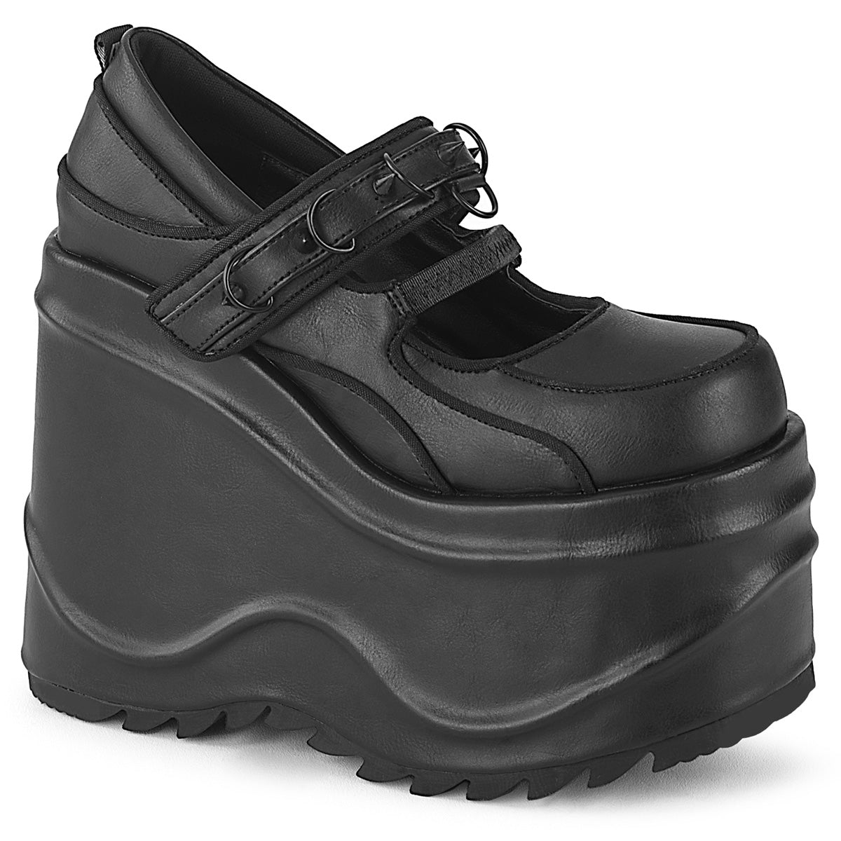 【DEMONIA】WAVE-48 ヒール Blk Vegan Leather【取寄】